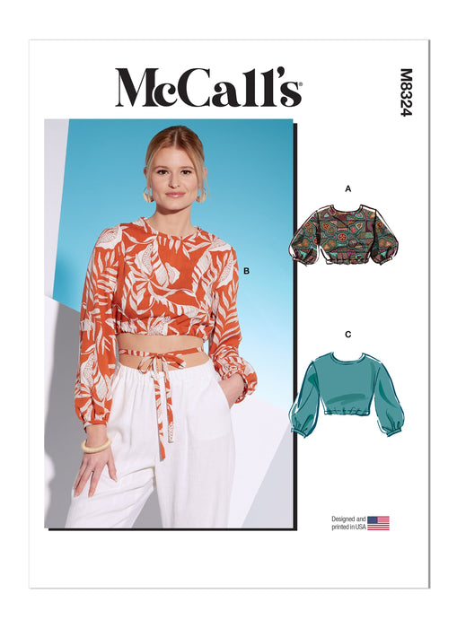 McCall's sewing pattern 8324 Tops from Jaycotts Sewing Supplies