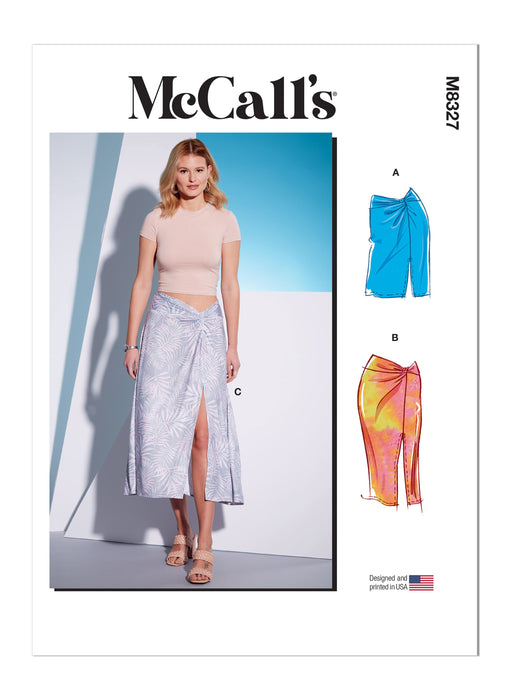 McCall's sewing pattern 8327 Knit Skirts from Jaycotts Sewing Supplies