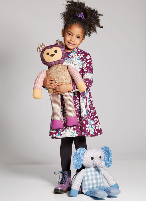 McCall's Sewing Pattern M8333 Plush Animals from Jaycotts Sewing Supplies