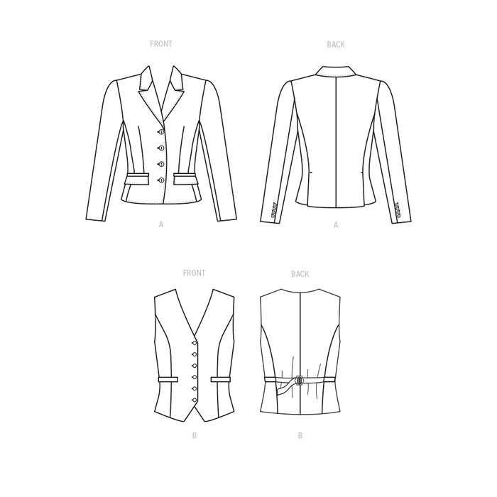 McCall's Sewing Pattern M8350 Blazer and Waistcoat by Melissa Watson from Jaycotts Sewing Supplies