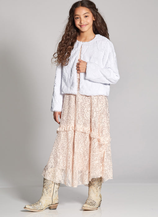 McCall's Sewing Pattern M8354 Girls' Dress, Slip Dress and Jacket from Jaycotts Sewing Supplies
