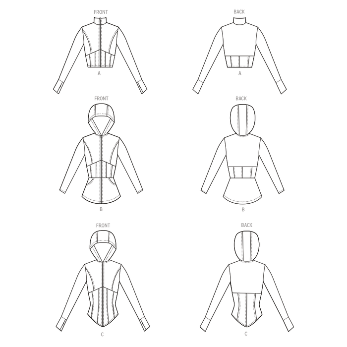 McCall's Sewing Pattern 8365 Misses' Knit Corset Style Jacket from Jaycotts Sewing Supplies