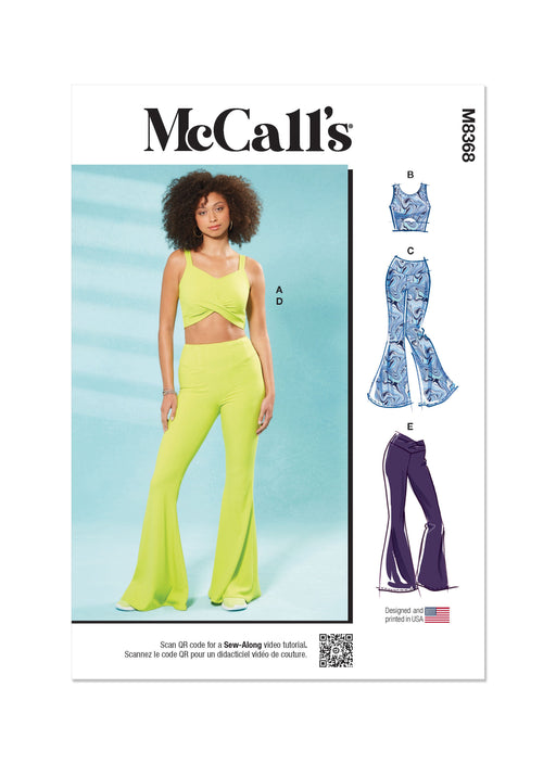 McCall's Sewing Pattern 8368 Misses' Knit Tops and Pants from Jaycotts Sewing Supplies