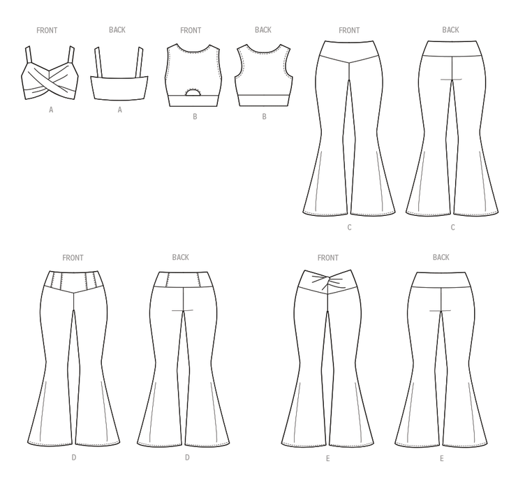 McCall's Sewing Pattern 8369 Women's Knit Tops and Pants from Jaycotts Sewing Supplies