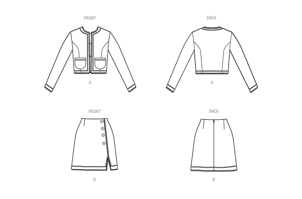 McCall's Sewing Pattern 8370 Misses' Jacket and Skirt from Jaycotts Sewing Supplies