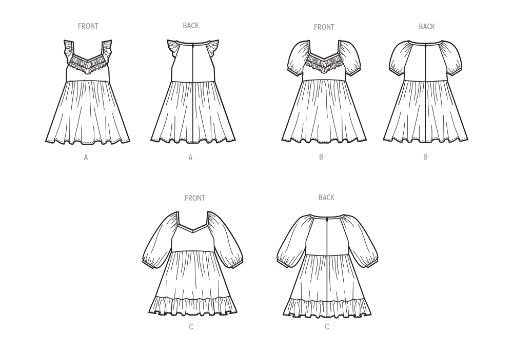 McCall's Sewing Pattern 8372 Toddlers' Dresses from Jaycotts Sewing Supplies