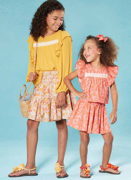 McCall's Sewing Pattern 8373 Children's and Girls' Top and Skirt from Jaycotts Sewing Supplies