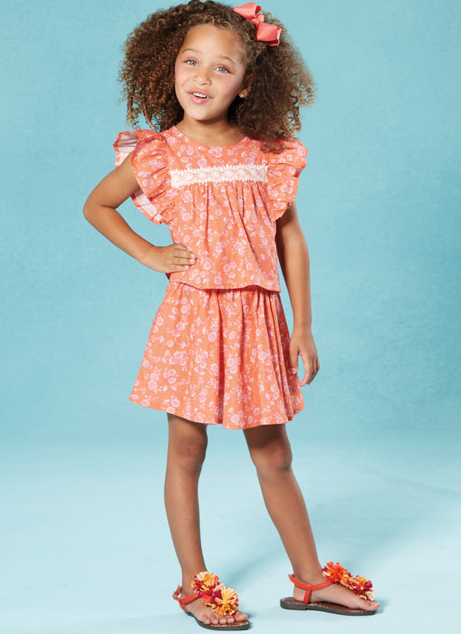 McCall's Sewing Pattern 8373 Children's and Girls' Top and Skirt from Jaycotts Sewing Supplies