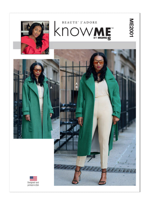 Know Me sewing pattern 2001 Coat and Trousers by Beaute' J'adore from Jaycotts Sewing Supplies