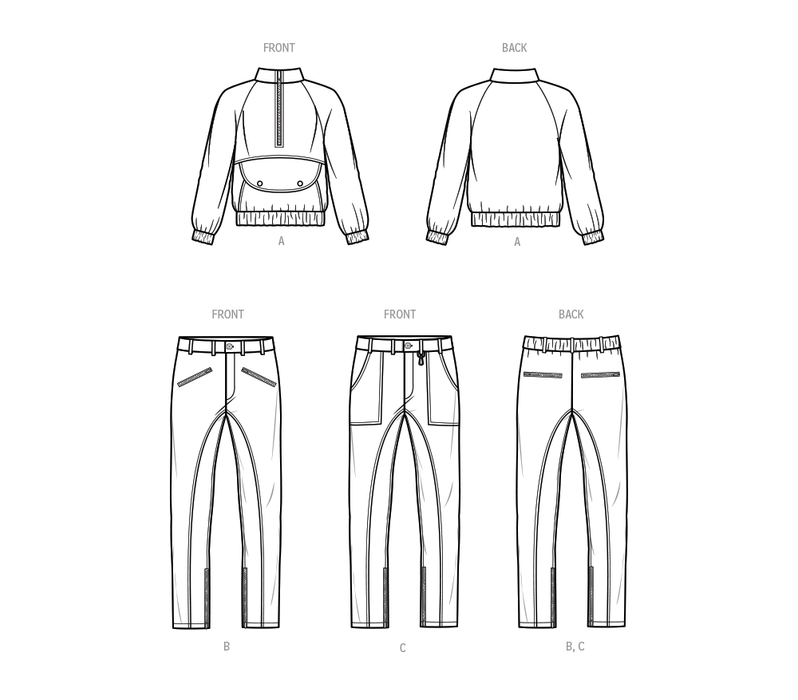 Know Me pattern 2017 Men's Pullover Jacket and Pants by Sins of Many from Jaycotts Sewing Supplies
