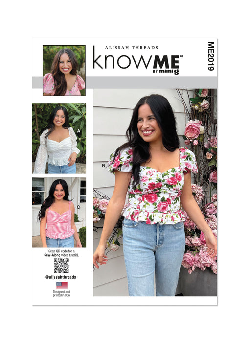 Know Me pattern 2019 Misses' Tops by Alissah Threads from Jaycotts Sewing Supplies