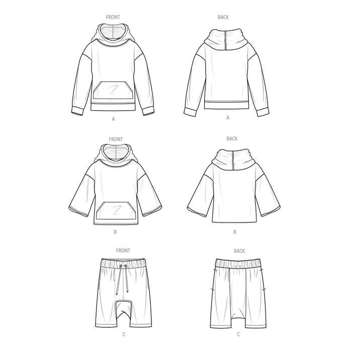 Know Me pattern 2023 Men's Hoodie and Shorts by Norris Dánta Ford from Jaycotts Sewing Supplies