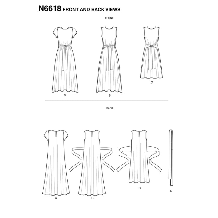 New Look Sewing Pattern 6618 Dresses | 2 Lengths from Jaycotts Sewing Supplies
