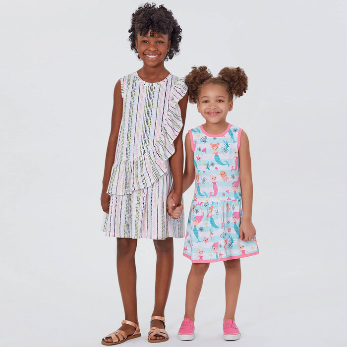 New Look Sewing Pattern 6630 Girls' Dresses from Jaycotts Sewing Supplies