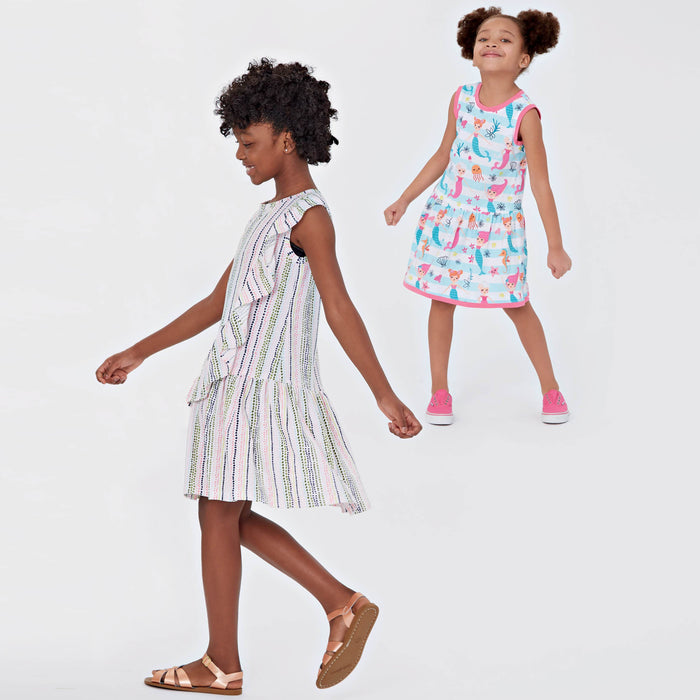 New Look Sewing Pattern 6630 Girls' Dresses from Jaycotts Sewing Supplies
