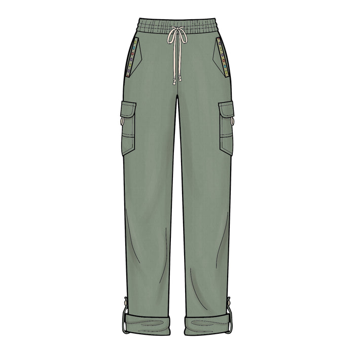 New Look Pattern 6644 Cargo Pants and Knit Top from Jaycotts Sewing Supplies