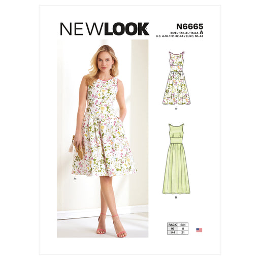 New Look Sewing Pattern 6665 Misses' Dress from Jaycotts Sewing Supplies