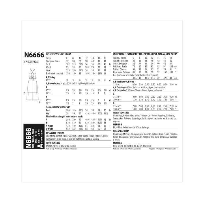 New Look Sewing Pattern 6666 Misses' Dress from Jaycotts Sewing Supplies