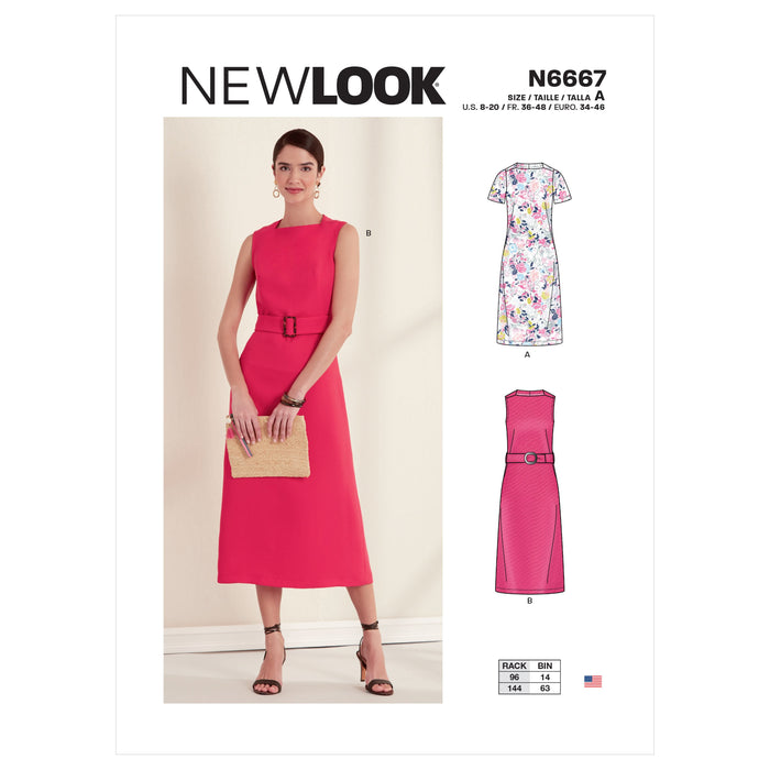 New Look Sewing Pattern 6667 Misses' Dress from Jaycotts Sewing Supplies