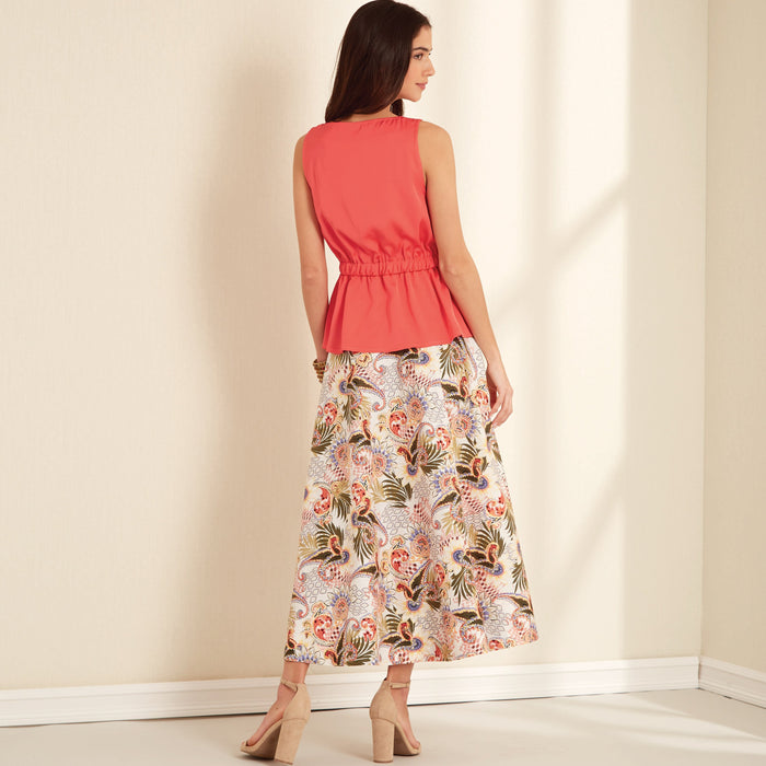 New Look Sewing Pattern 6668 Misses' Top and Skirt from Jaycotts Sewing Supplies