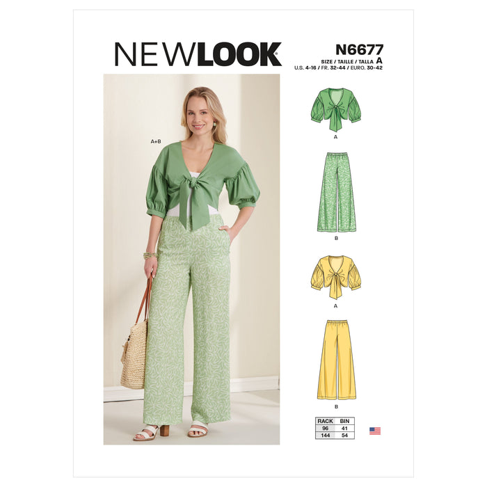 New Look Sewing Pattern 6677 Misses' Cropped Jacket and Trousers from Jaycotts Sewing Supplies