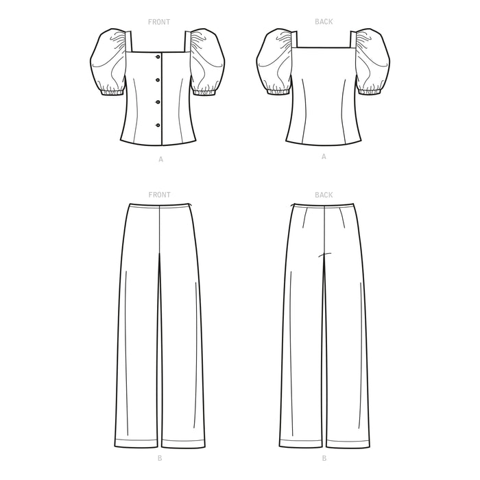 New Look Sewing Pattern 6678 Misses' Top and Trousers from Jaycotts Sewing Supplies