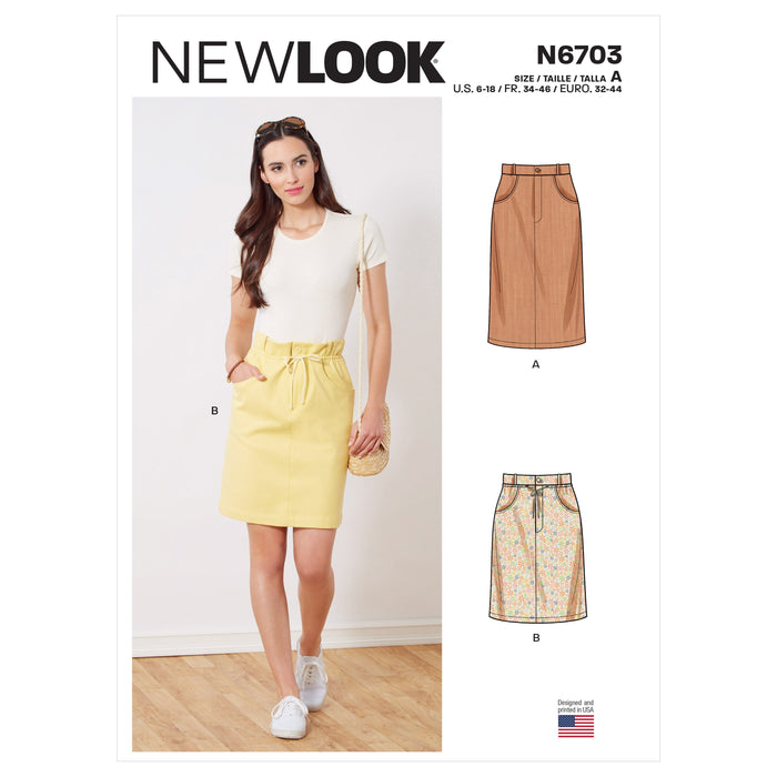 New Look Sewing Pattern 6703 Skirts from Jaycotts Sewing Supplies