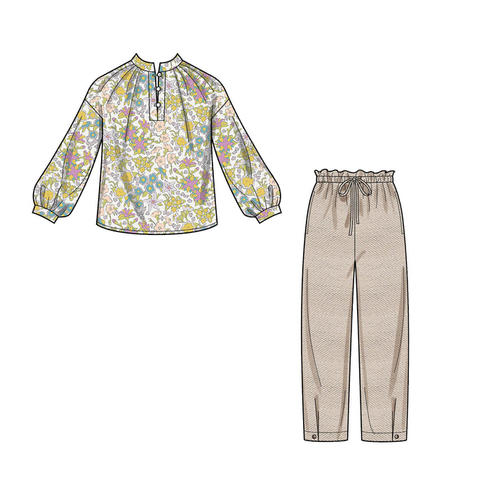 New Look Sewing Pattern 6704 Top and Pull-On Pants from Jaycotts Sewing Supplies