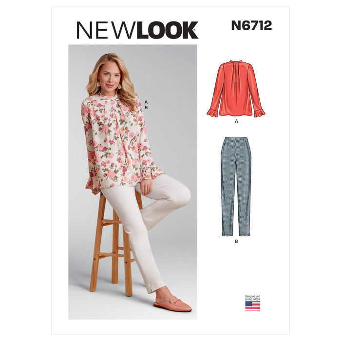 New Look Sewing Pattern 6712 Misses' Top and Pants from Jaycotts Sewing Supplies