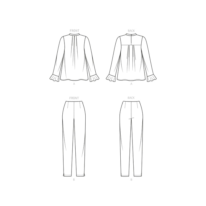 New Look Sewing Pattern 6712 Misses' Top and Pants from Jaycotts Sewing Supplies