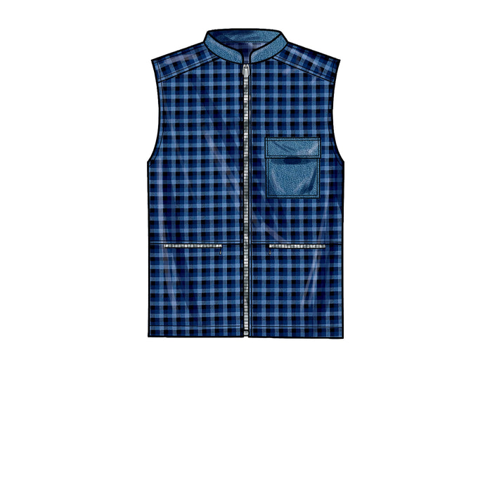 New Look Sewing Pattern 6713 Unisex Zippered Jacket and Vest from Jaycotts Sewing Supplies