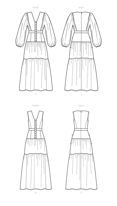 New Look sewing pattern 6718 Midi Dress from Jaycotts Sewing Supplies