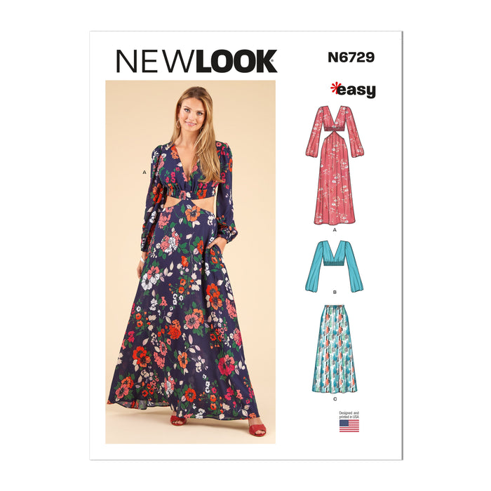 New Look sewing pattern 6729  Dress, Top and Skirt from Jaycotts Sewing Supplies