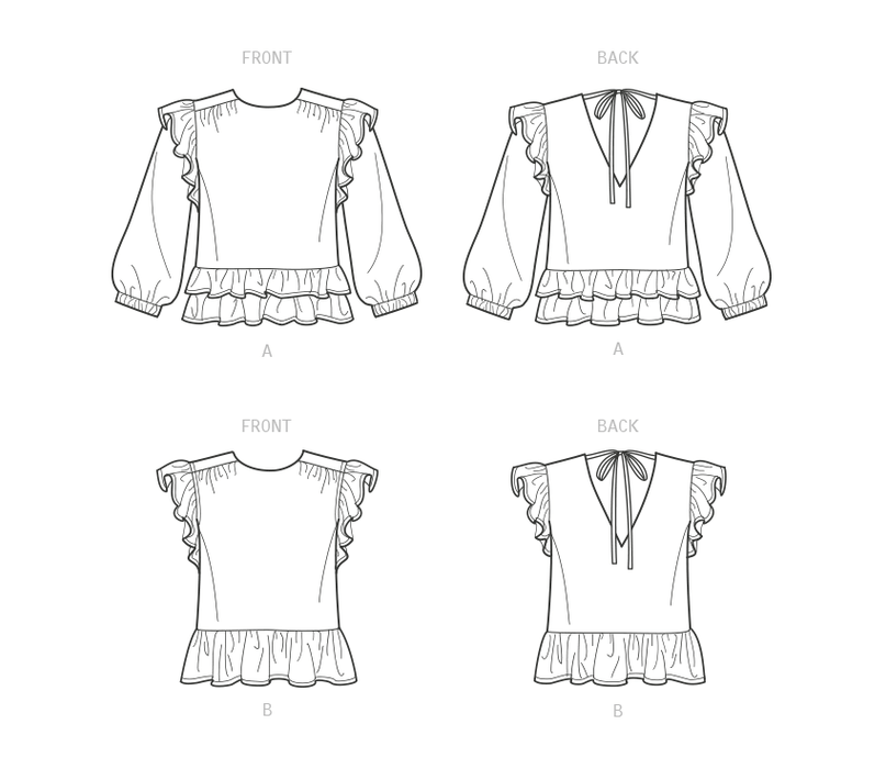 New Look sewing pattern 6732 Tops from Jaycotts Sewing Supplies