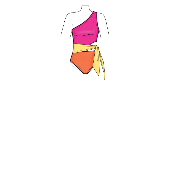 New Look sewing pattern 6734 Swimsuit and Wrap Skirt from Jaycotts Sewing Supplies