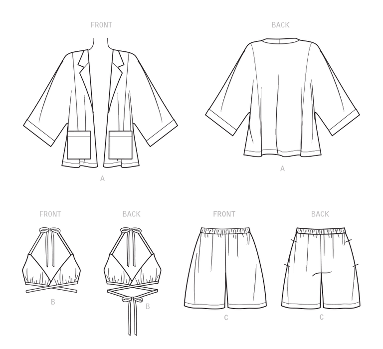 New Look sewing pattern 6737 Halter Top and Shorts from Jaycotts Sewing Supplies