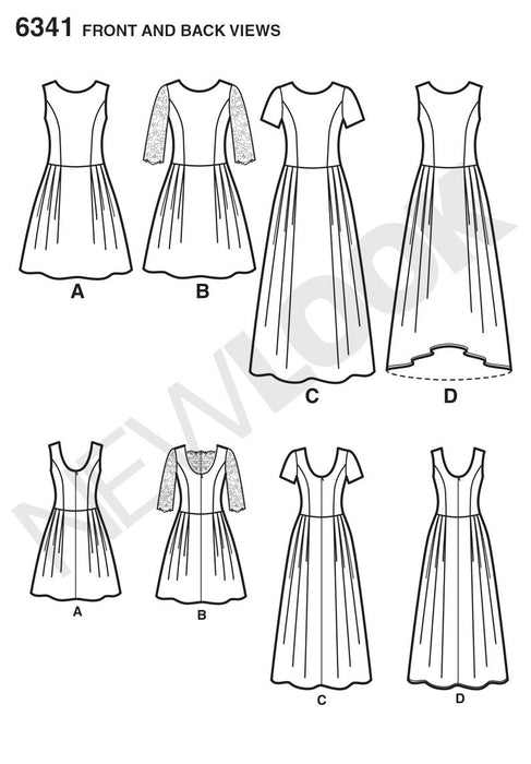 NL6341 Misses' Dress in Three Lengths from Jaycotts Sewing Supplies