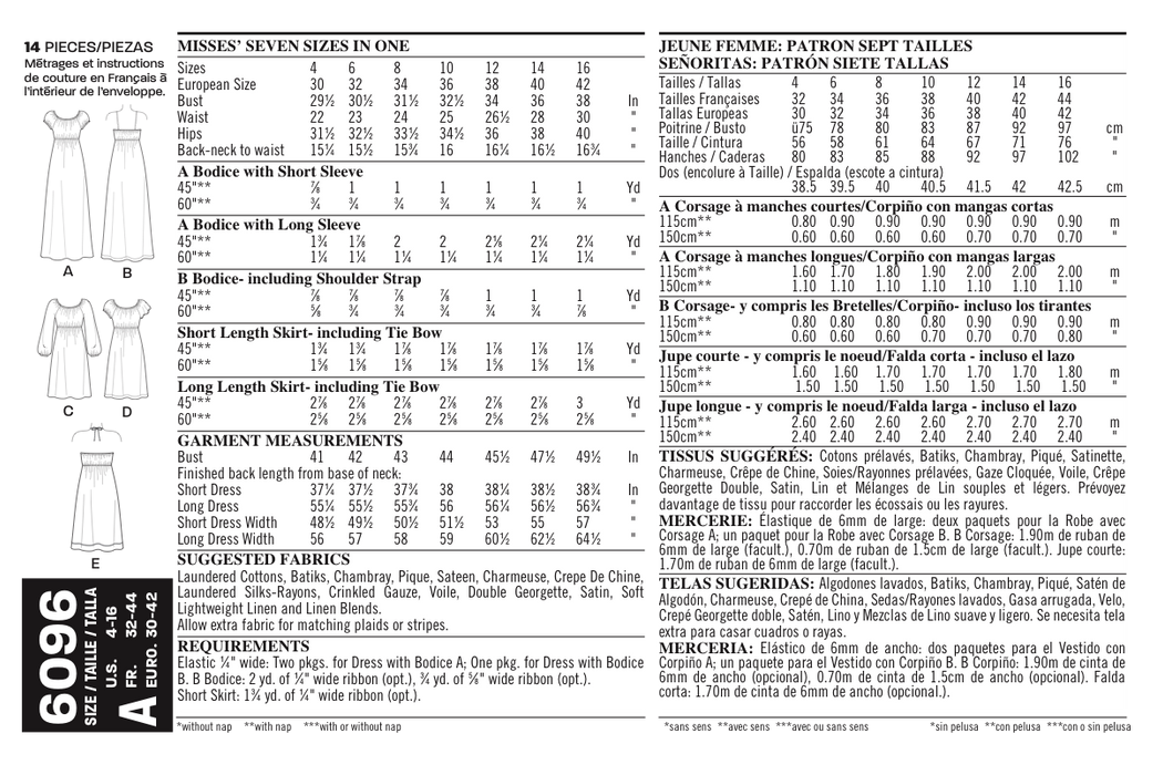 NL6096 Misses' Dress from Jaycotts Sewing Supplies