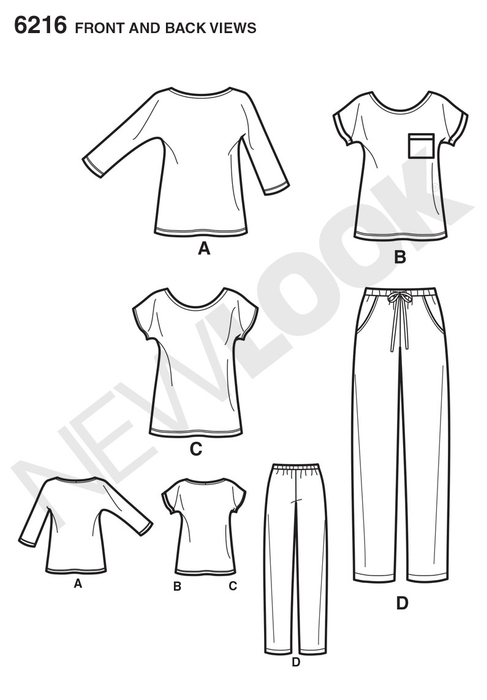 NL6216 Misses' Knit Tops & Pants | Easy from Jaycotts Sewing Supplies