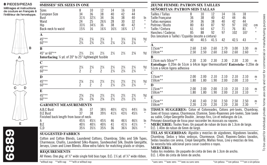 NL6889 Misses Dress | Easy from Jaycotts Sewing Supplies