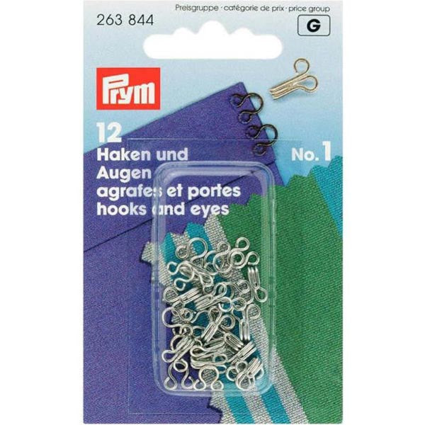 Prym Hook and Eyes | Packs of 12 from Jaycotts Sewing Supplies