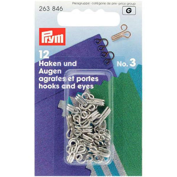 Prym Hook and Eyes | Packs of 12 from Jaycotts Sewing Supplies