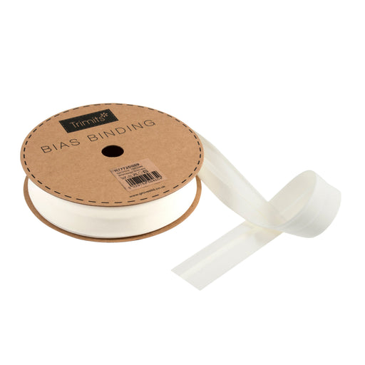 20m roll of Ivory Bias Binding | 25mm width from Jaycotts Sewing Supplies