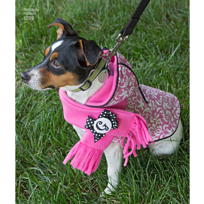 Simplicity Pattern 1239 Dog Coats in Three Sizes from Jaycotts Sewing Supplies