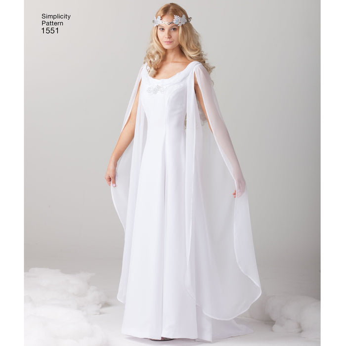 Simplicity Pattern 1551 Medieval - mythical theme costume gown from Jaycotts Sewing Supplies
