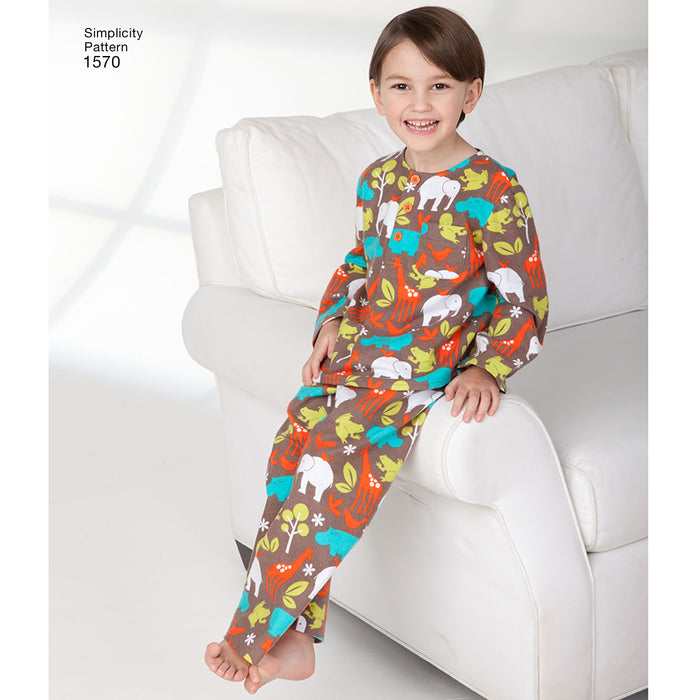 Simplicity Pattern 1570 Child's, girls' and boys' pants, shorts, from Jaycotts Sewing Supplies