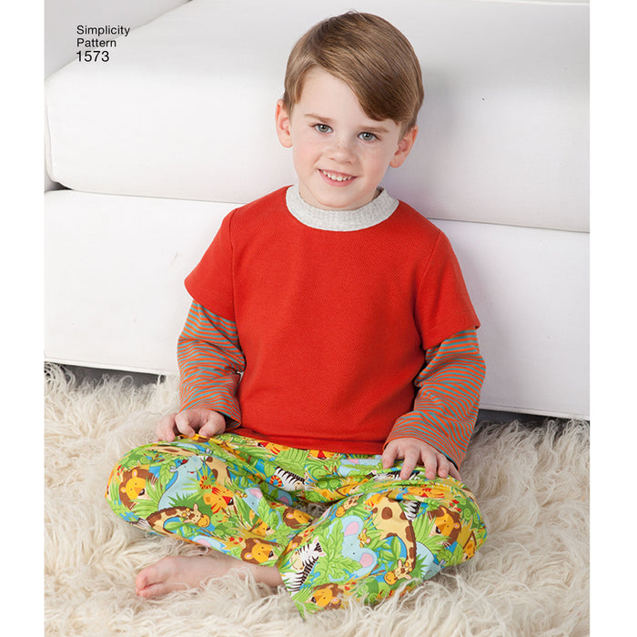 Simplicity Pattern 1573 Toddlers' and Child's robe, pants from Jaycotts Sewing Supplies