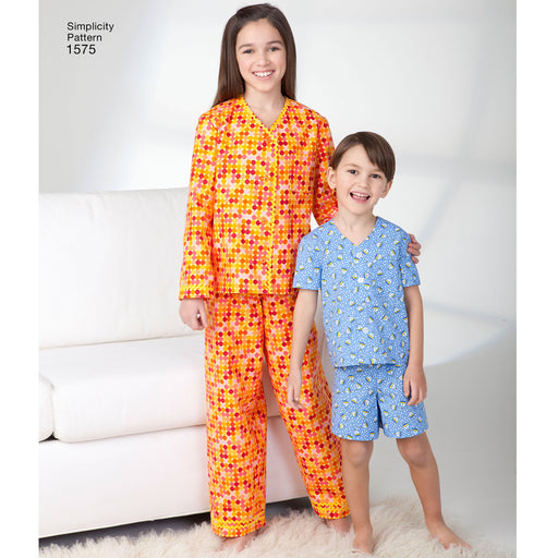 Simplicity Pattern 1575 Child's, girls' and boys' lounge-gown from Jaycotts Sewing Supplies