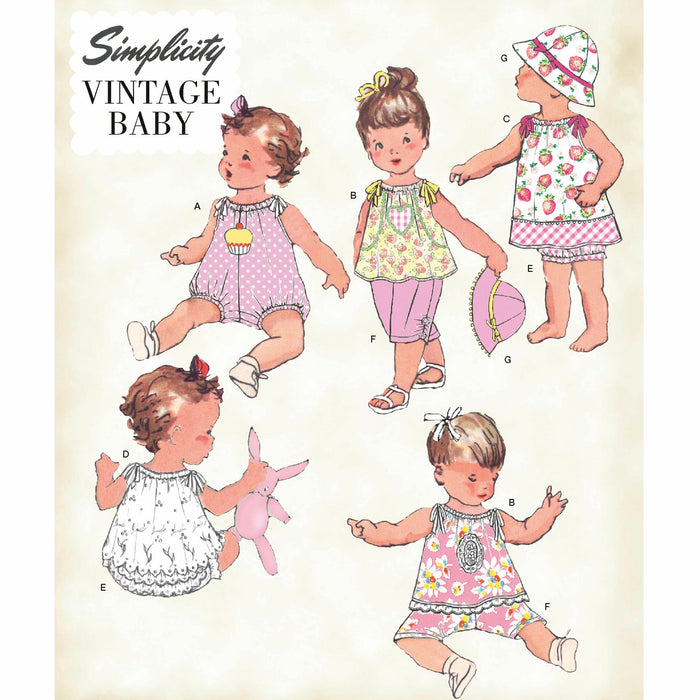 Simplicity Pattern 1813 Babies' romper, dress, top, pants from Jaycotts Sewing Supplies