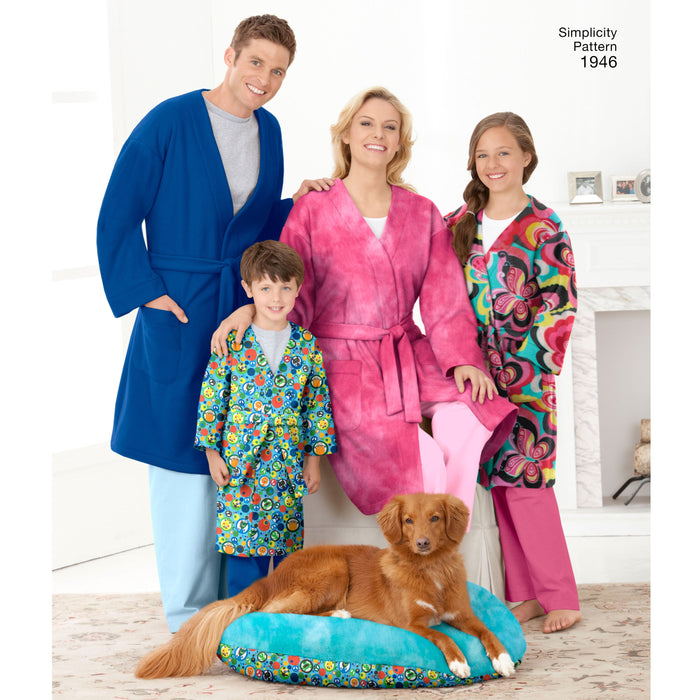 Simplicity Pattern 1946 Robe - Child's Teen's and Adults' | Learn to Sew from Jaycotts Sewing Supplies
